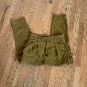 Gap Cargo Pants Olive Green High Rise Cotton Blend 8